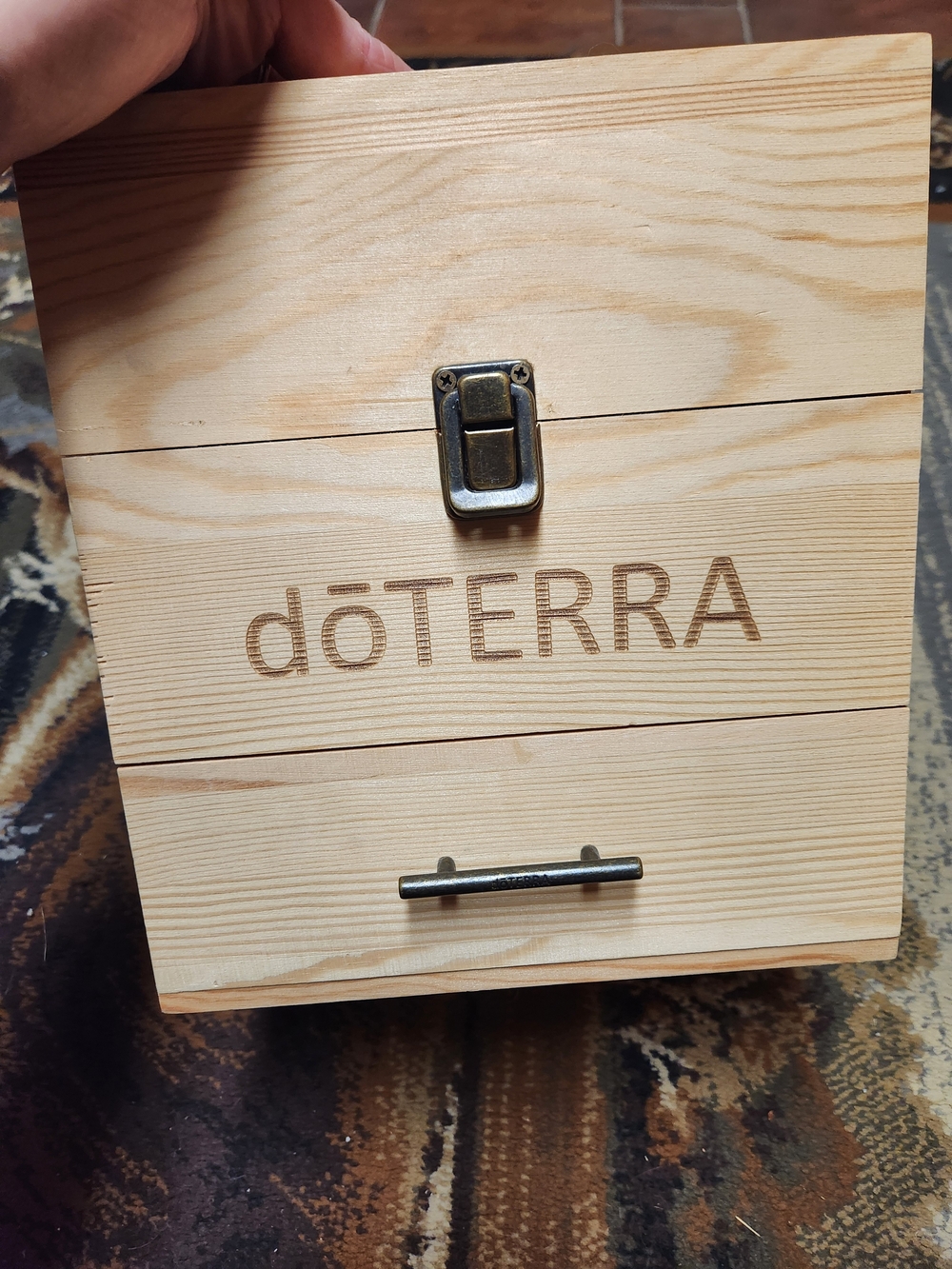 Authentic doTERRA 3-Tier Multi-Level Wooden Essential Oil Storage Chest Box - Picture 2 of 8